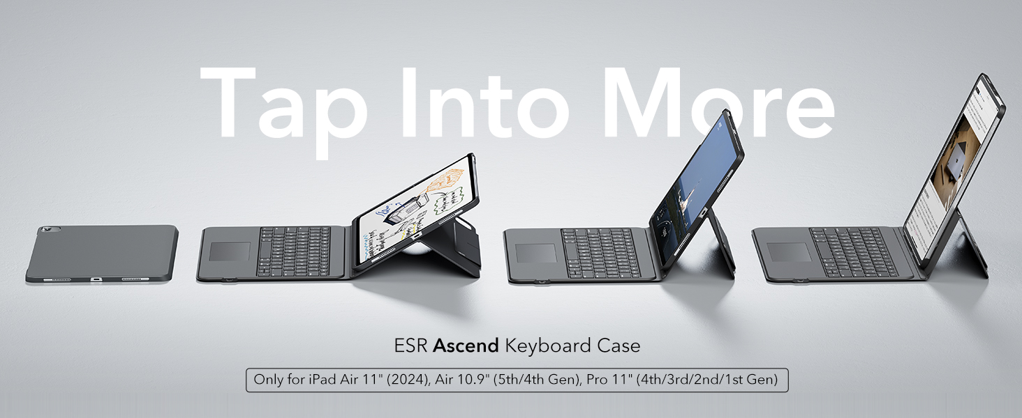 ESR Capa com teclado Ascend para iPad Air 11 polegadas (M3/M2